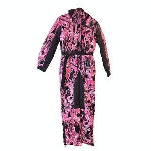 Dolls kill Club Exx Lady Acid Dimension Snow Bunny Puffer Snowsuit Jacket, M